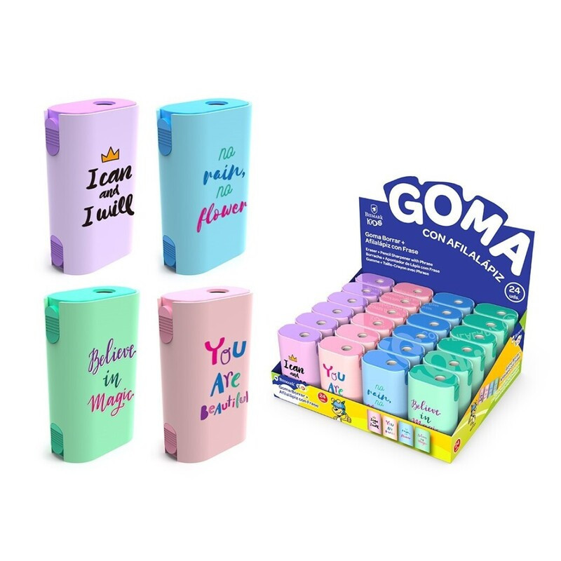 GOMAS DE BORRAR + SACAPUNTAS CON FRASES BISMARK KIDS 331835 POESSA UNIDAD (24)