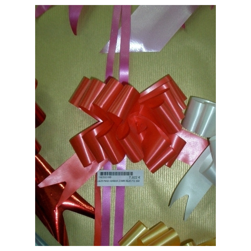 LAZO PARA FORMAR 31MM ROJO PTE 50U