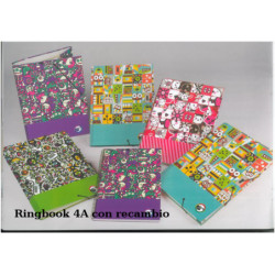 CUADERNO EUROPEAN A-4 4A RINGBOOK ESLA15 KAWAII 9605 ^