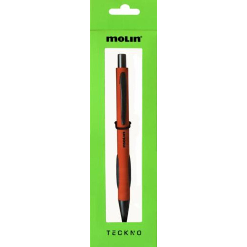 BOLIGRAFO MOLIN RETRACTIL TEKNO NARANJA BTK165-01O TINTA NEGRA