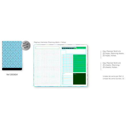 LIBRETA  50 H. 9*14 CM PLANNER SENFORT18 WINTER PREMIUM 24-3D 200380 24