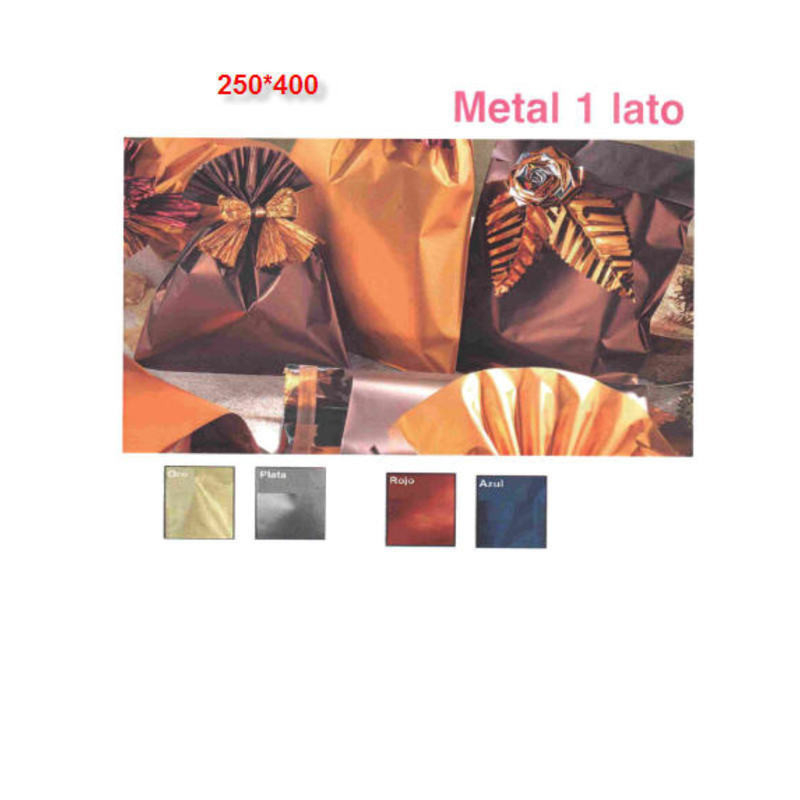 BOLSA CELOFAN METALIZADO LISO 250*400MM AUTOADHESIVAS 100U