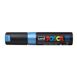 MARCADOR UNI-BALL POSCA PC-8K BISEL GRUESO 8MM AZUL METALICO -M33-