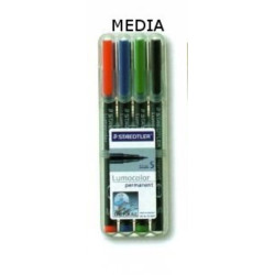 ROTULADOR STAEDTLER LUMOCOLOR MEDIO 4 COLORES 317WP4