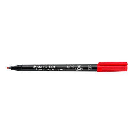 ROTULADOR STAEDTLER LUMOCOLOR MEDIO ROJO 317 C/10U