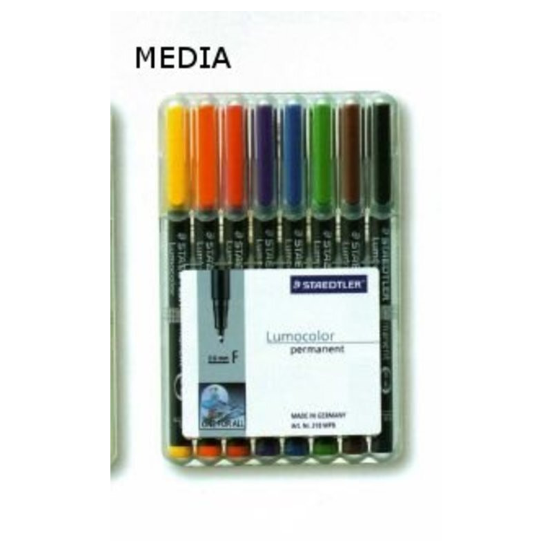 ROTULADOR STAEDTLER LUMOCOLOR MEDIO 8 COLORES 317WP8