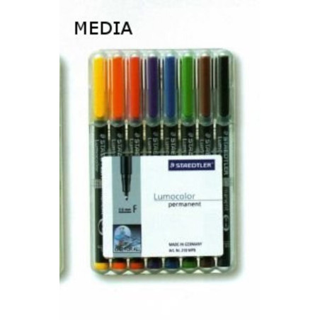 ROTULADOR STAEDTLER LUMOCOLOR MEDIO 8 COLORES 317WP8
