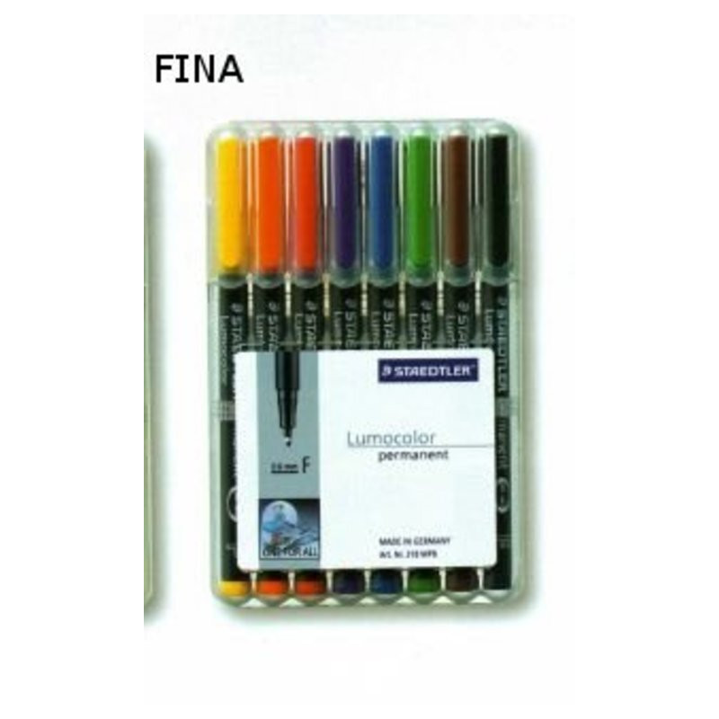 ROTULADOR STAEDTLER LUMOCOLOR FINO 8 COLORES 318WP8