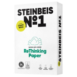 PAPEL RECICLADO A4 80G 500H STEINBEIS CLASSIC WHITE