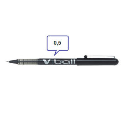 ROTULADOR PILOT V-BALL 0,5 PUNTA CONICA NEGRO C/12U