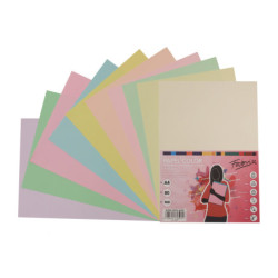 PAPEL COLORES SURTIDOS PASTEL A4 80G 100H