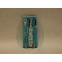 BOLIGRAFO Y PORTAMINAS ASTRO AUT. WITCH AZUL CAJA REGALO WIT1010 ^