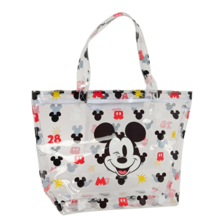 BOLSO SHOPPING CON CREMALLERA MICKEY MOUSE "BEACH" SAFTA26 622526445 35X54 UNIDAD
