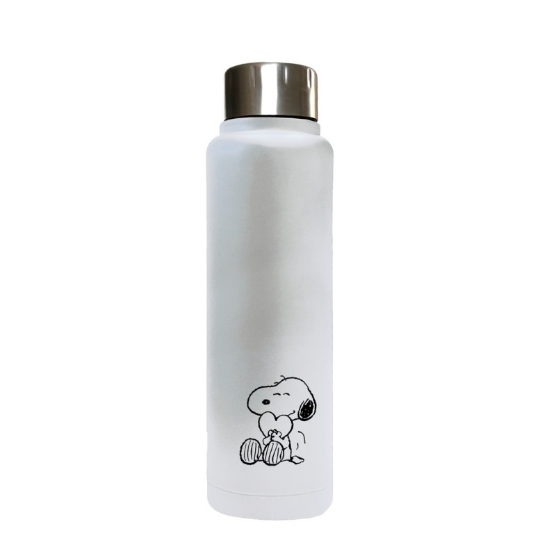 BOTELLA TERMO ACERO INOXIDABLE 500ML SNOOPY "LOVE" SAFTA26 312539899 22,5X7 UNIDAD