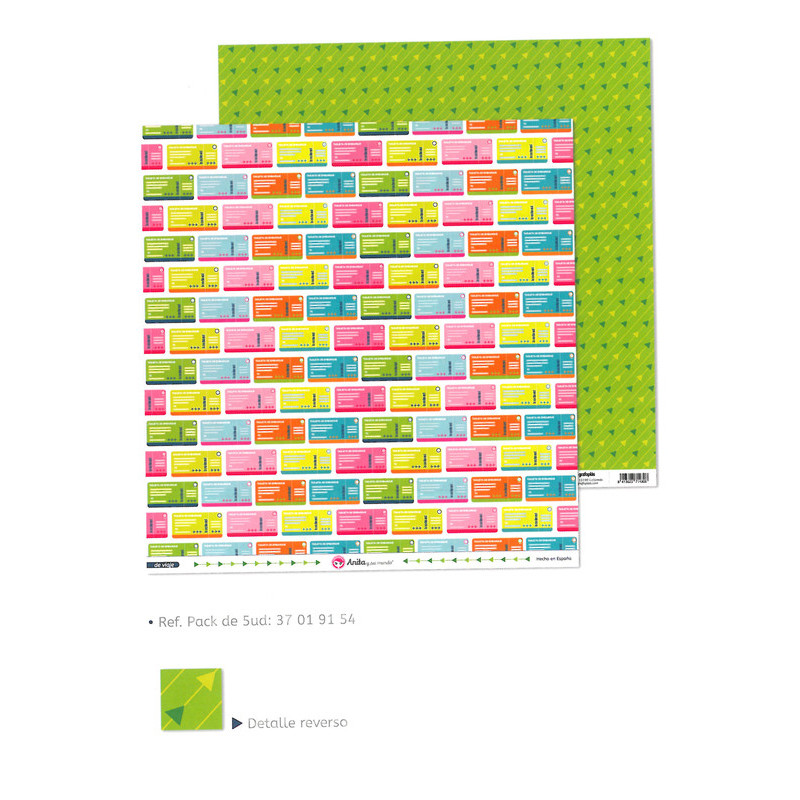 CARTULINA GRAFOPLAS ANITA SCRAP 180G DOBLE CARA DE VIAJE 37019154