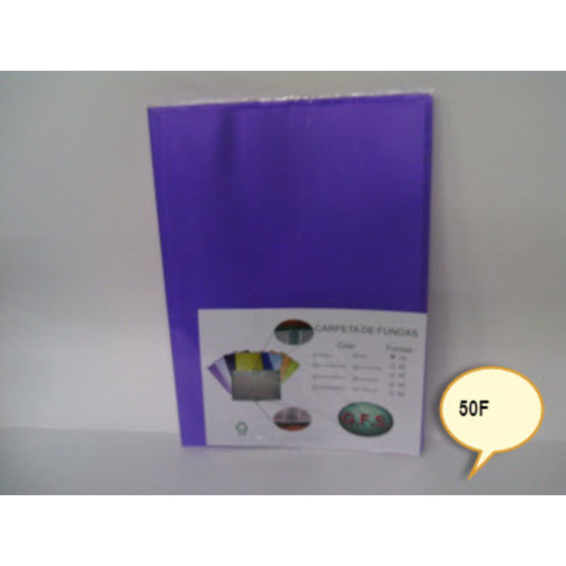 CARPETA ESCAPARATE FL MULTIPLAST 50F TRANSPARENTE LILA 9038 DISPLAST