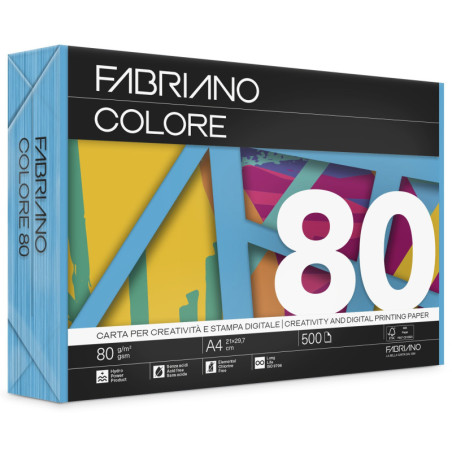 FABRIANO COLORE AZZURRO FSC A4 80g 500H