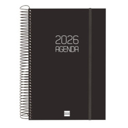 AGENDA OPAQUE E11 1DP 2026 NEGRO+ FINOCAM26 742876026 175 X 29 X 242 MM