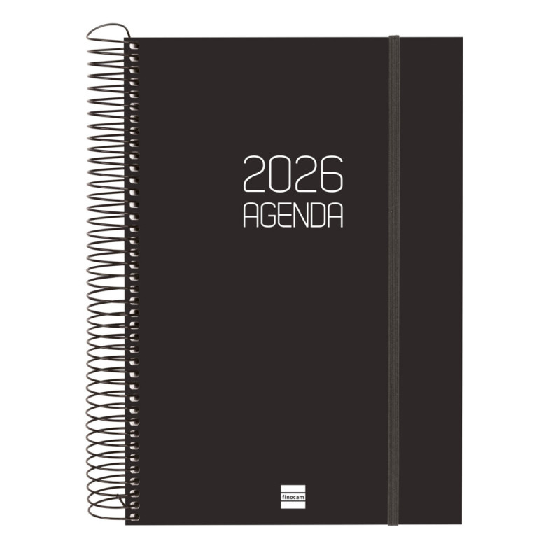 AGENDA OPAQUE E11 1DP 2026 NEGRO+ FINOCAM26 742876026 175 X 29 X 242 MM