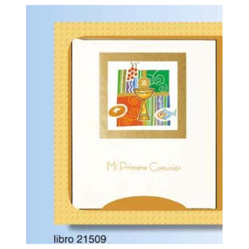 LIBRO COMUNION EDICROMO ELEGANCE CALIZ PAN PECES 21509
