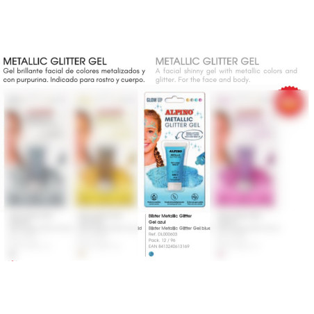 MAQUILLAJE ALPINO GLOW UP METALLIC GEL AZUL DL000603