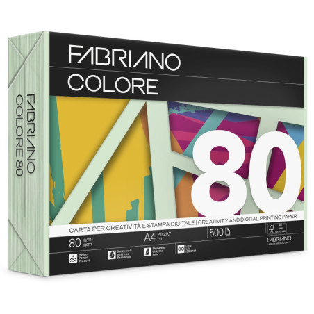 FABRIANO COLORE VERDE C. FSC A4 80g 500H