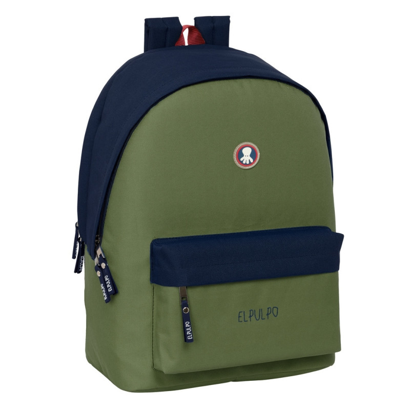 MOCHILA DOBLE PARA PORTATIL 15,6"+USB EL PULPO "VERDE" SAFTA26 622558820 44X31 UNIDAD