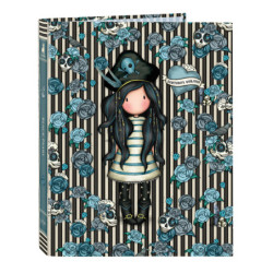 CARPETA FOLIO 4 ANI.MIXTAS GORJUSS "BLACK PEARL" 522121067 33*26,5 SAFTA22