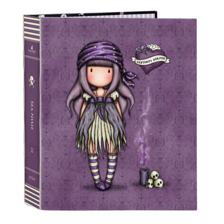 CARPETA F. 4 ANILLAS LOMO ANCHO GORJUSS "SEA NIXIE" 522120657 33*27 SAFTA22