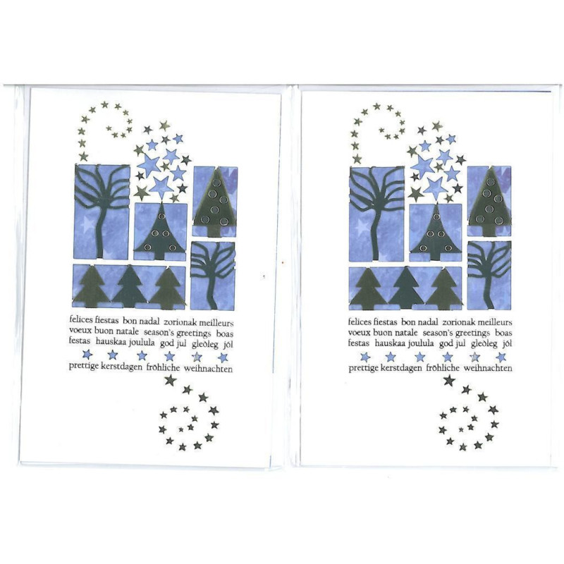 CHRISTMAS EDICROMO TROQUELADO LASER C/ORO 81013 ^