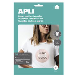 PAPEL A4 10H. TRANSFER INKJET TEJIDOS BLANCOS APLI