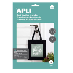PAPEL A4 5H. TRANSFER INKJET TEJIDOS OSCUROS APLI