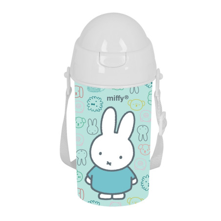 BOTELLA 500ML APERTURA AUTOM. CON PAJITA MIFFY "FRIENDS" SAFTA26 312591899 19,5X7,3 UNIDAD