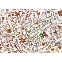 PAPEL REGALO ROLLO 31 SETIMPRES ESTUCADO FELICIDADES FONDO BLANCO E8B PACK 2U