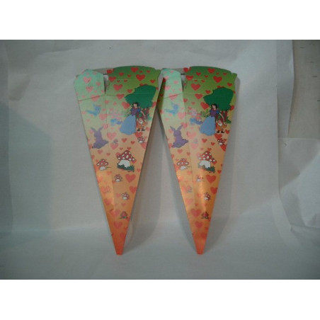 CAJA CARAMELOS CONO CARTON BLANCANIEVES ^