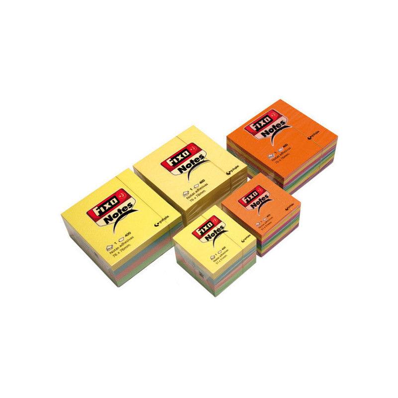 NOTAS CUBO 400 HOJAS 76X76 MM AMARILLO FIXO