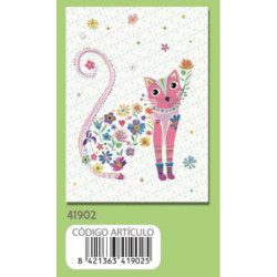TARJETA FELICITACION ARGU TURNOWSKY GATO FLOR 41902 UNIDAD