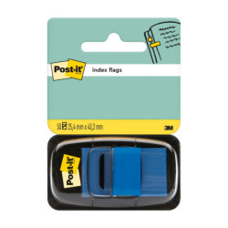 BLISTER DISPENSADOR 50 MARCADORES INDEX AZUL 25,4X43,2MM 680-2 POST-IT 7100089834