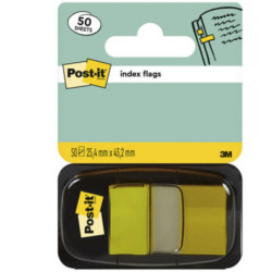 BLISTER DISPENSADOR 50 MARCADORES INDEX AMARILLO 25,4X43,2MM 680-5 POST-IT 7100102671