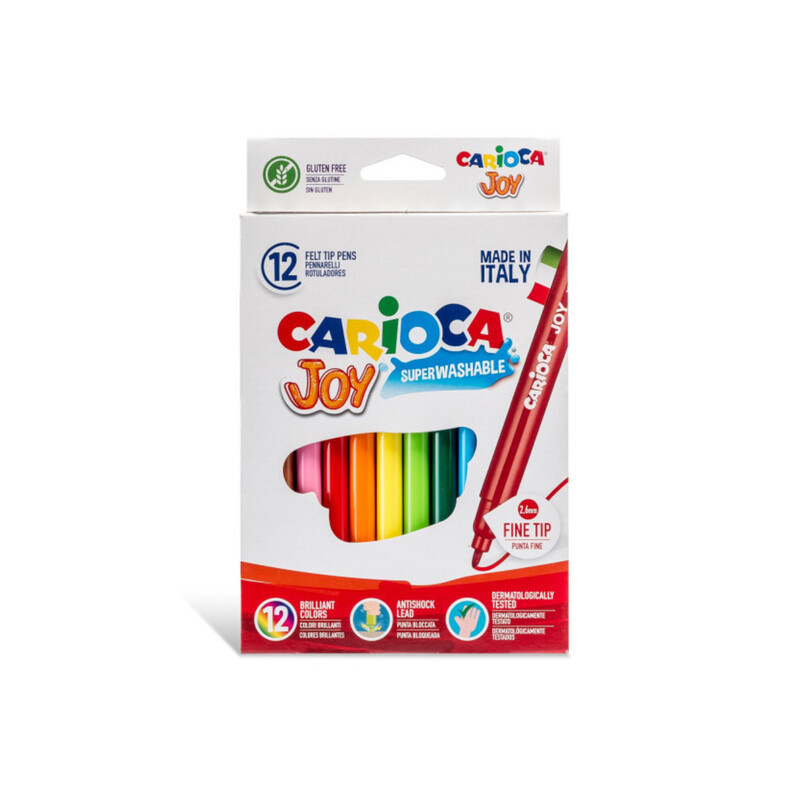 ROTULADOR CARIOCA JOY CARTON 12 COLORES