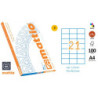 ETIQ. INK/LAS/FOT A4 70X42,4 CJ.100H. CAN. RECTOS 2100U MATTIO