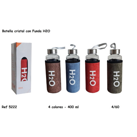BOTELLA CRISTAL & FUNDA H20 5222 SORT21