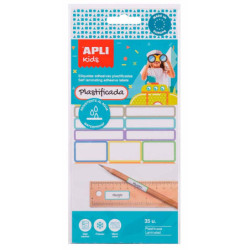 ETIQUETAS ADHESIVAS PLASTIFICADAS 35 U. APLI