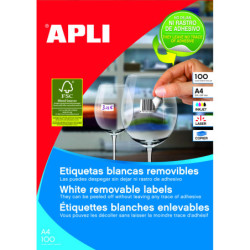 ETIQUETAS A4 REMOVIBLE 52,5X21,2 100H 5600U APLI