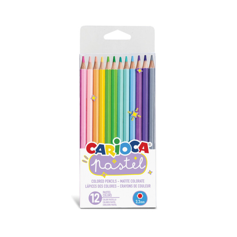 LAPIZ CARIOCA PASTEL MADERA 12 COLORES 43034