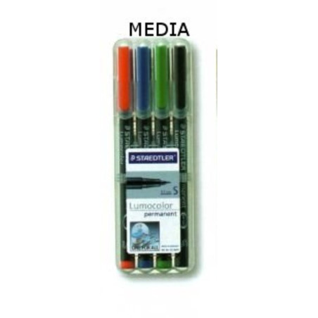 ROTULADOR STAEDTLER LUMOCOLOR MEDIO 4 COLORES 317WP4