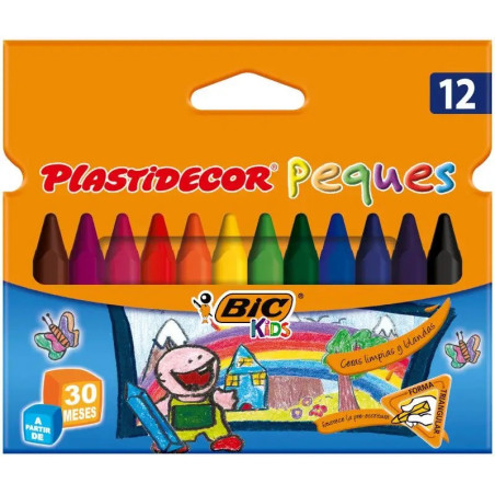 CERAS PLASTIDECOR PEQUES COLORES 12UDS BIC 8757741