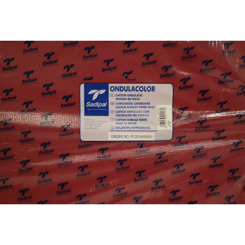 CARTON ONDULADO ROJO 50*65 PTE 5H 05916 SADIPAL