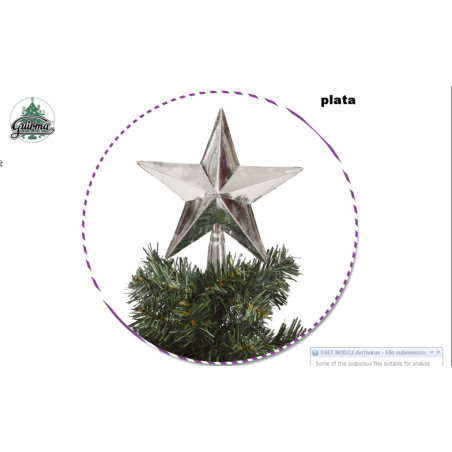 PUNTAL REMATE ESTRELLA 5 PUNTAS PLATA 42591 ^