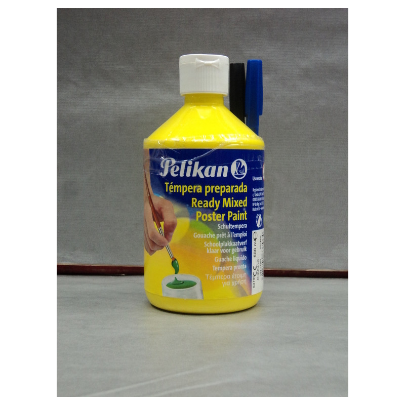 TEMPERA PELIKAN PREPARADA GUACHE 500ML AMARILLO